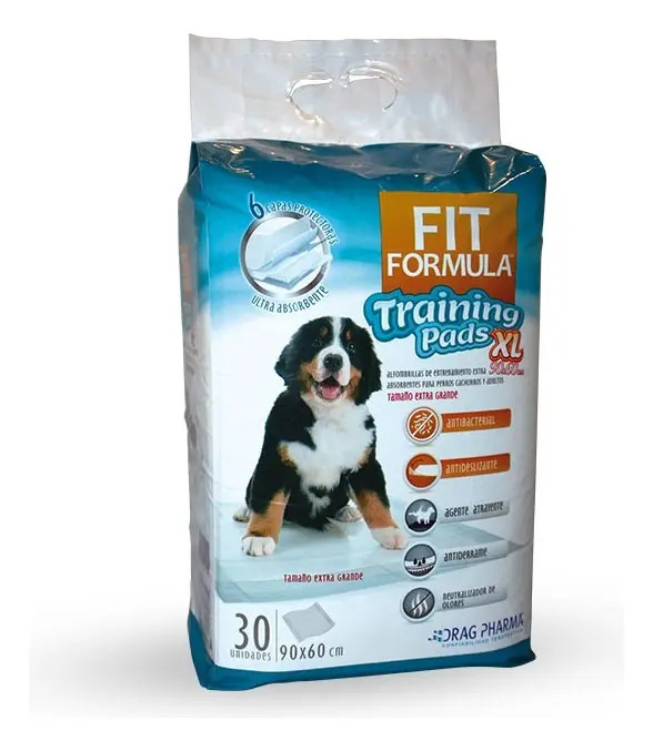 Pads Entrenamiento Perros Fit Formula 90x60cm Antibacterial 30u
