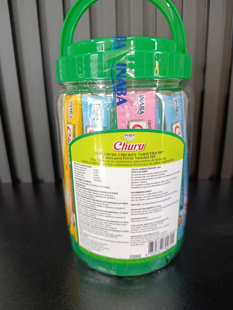 Snack Humedo Para Perro Churu 50 Tubos Pollo Variedades