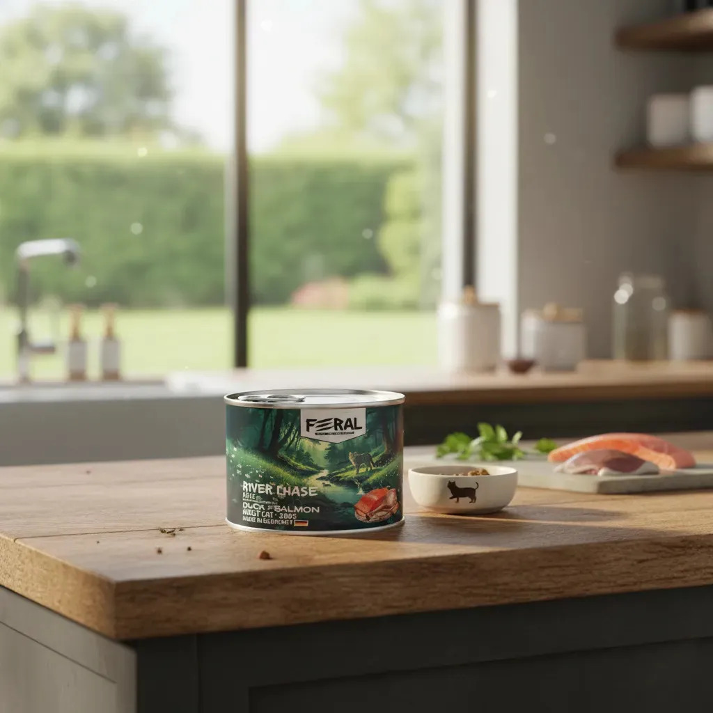 Alimento Feral Lata Gatos Adulto Pato Y Salmon 200gr
