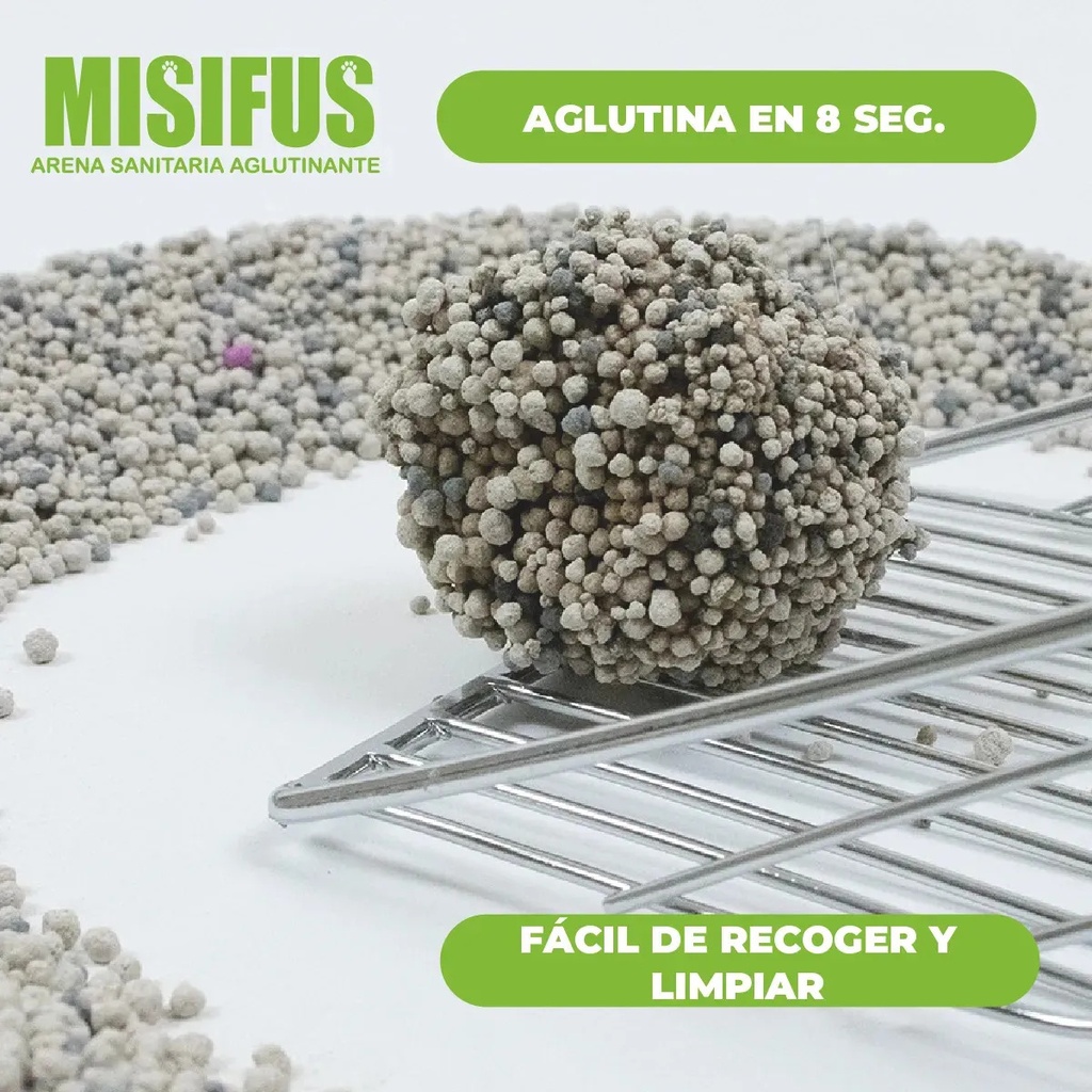 Arena Sanitaria Aglutinante Misifus 20kg Manzana