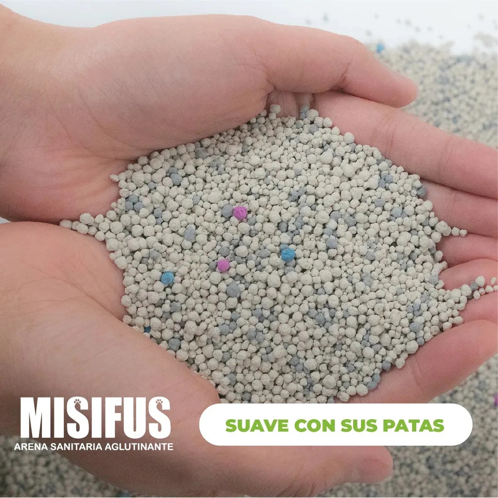 Arena Sanitaria Aglutinante Misifus 20kg Manzana