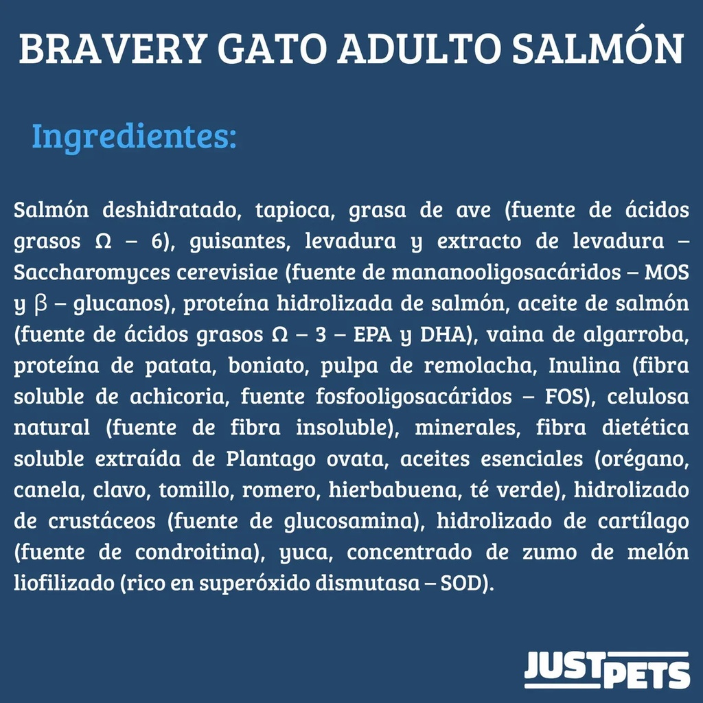 Bravery Salmón Gato Adulto 7 Kg