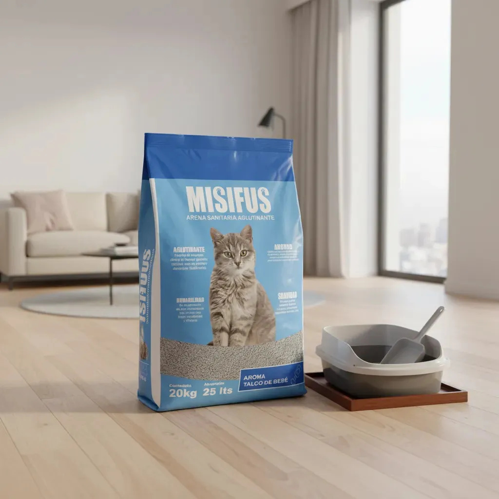 Arena Sanitaria Aglutinante Misifus 20kg Talco De Bebé