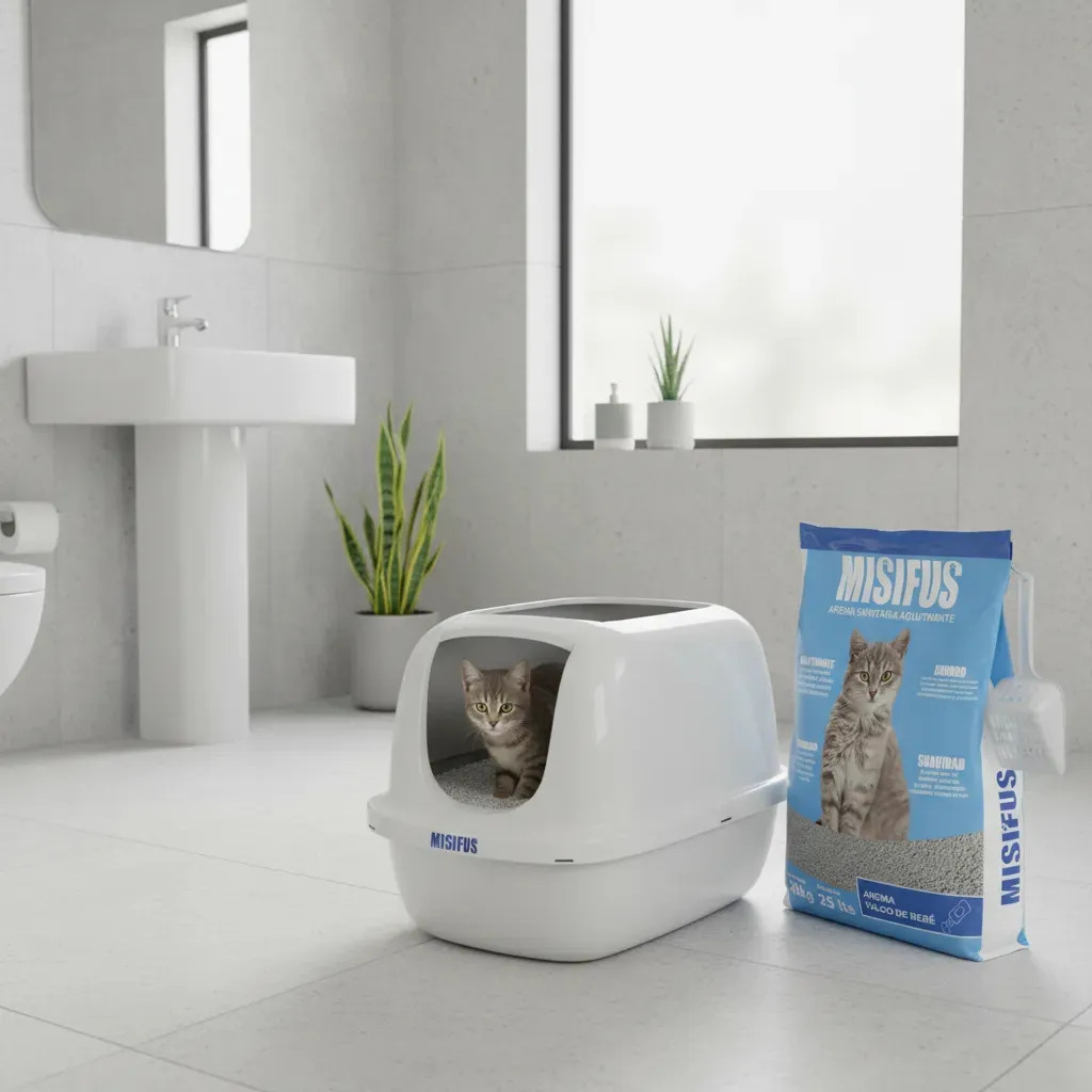 Arena Sanitaria Aglutinante Misifus 20kg Talco De Bebé