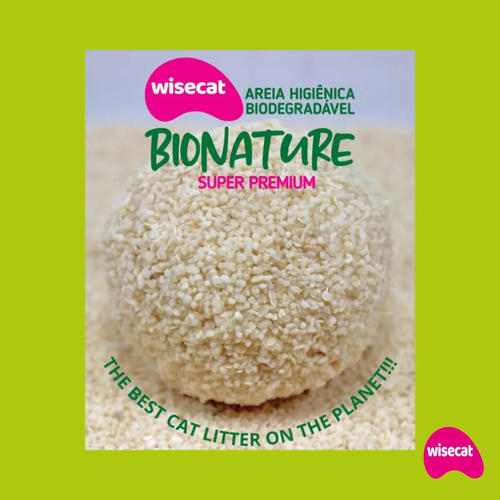 Arena De Yuca Para Gatos Biodegradable Wisecat 4kg Bionature