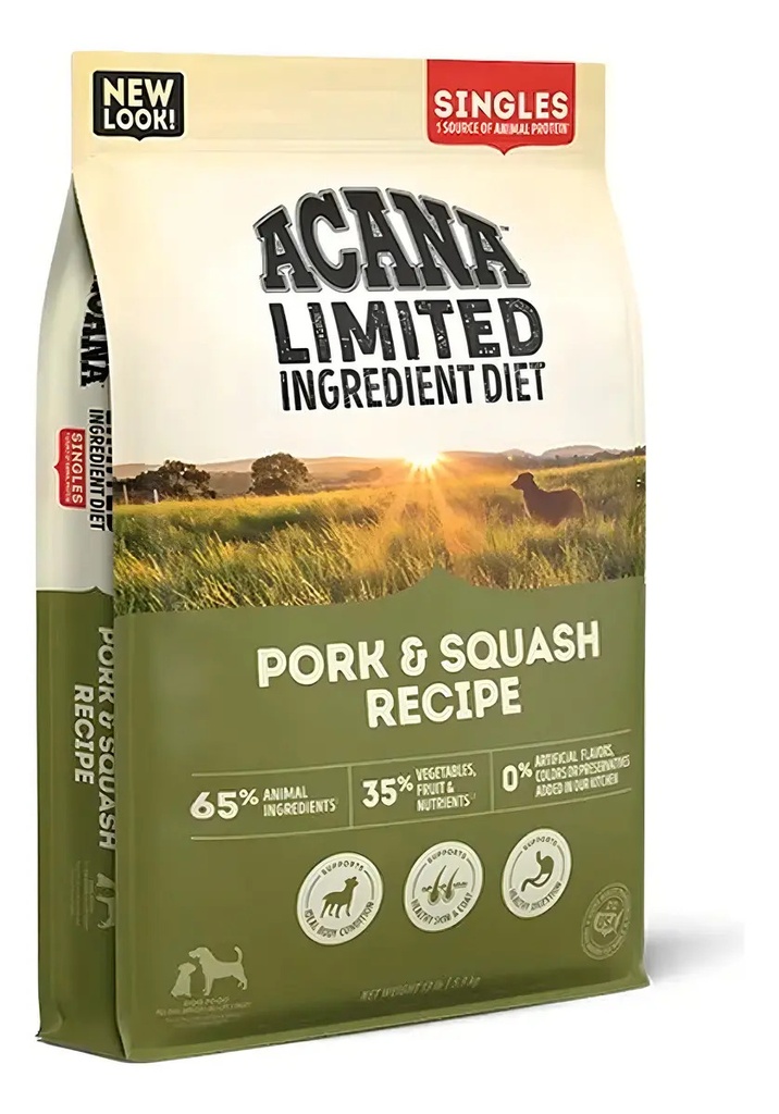 Acana Comida Seca Perro Sabor Cerdo 10.2kg Para Todas Las Edades
