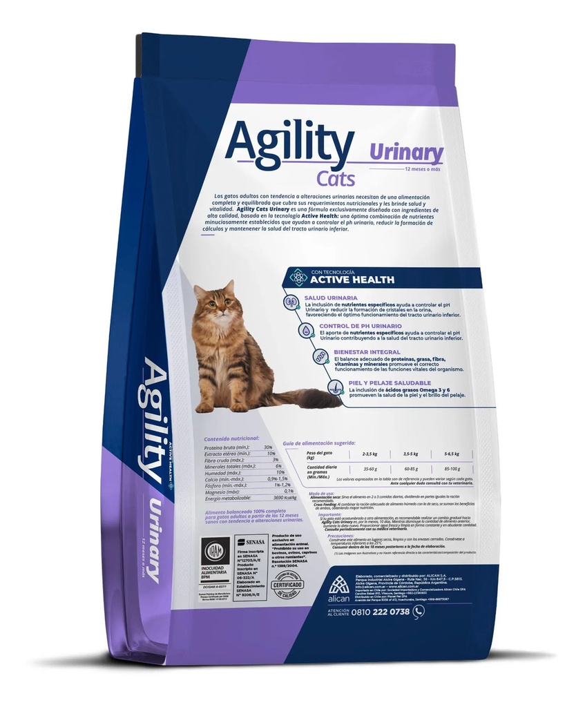 Alimento Agility Premium Urinary Gato Adulto 10kg