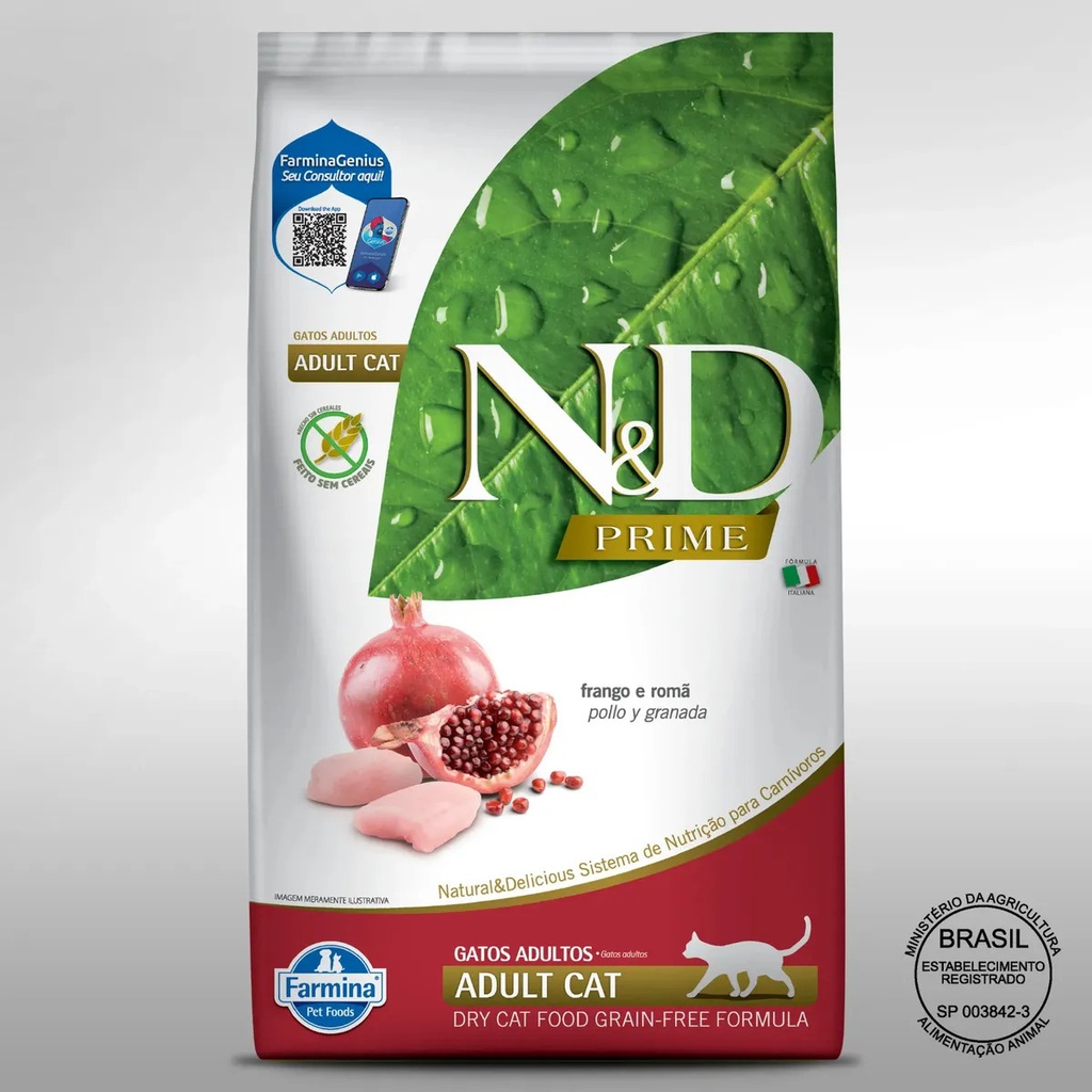 N&d Prime Pollo Granada Gato Adulto Saco 7,5kg