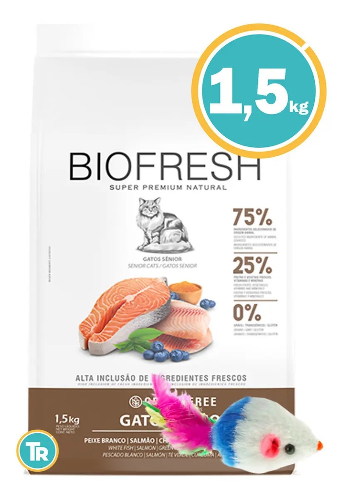 Alimento Seco Biofresh Gatos Senior Sin Granos 1.5 Kg