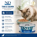 N&d Ocean Lata Para Gato Atún Y Salmón 70 Grs