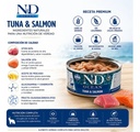 N&d Ocean Lata Para Gato Atún Y Salmón 70 Grs