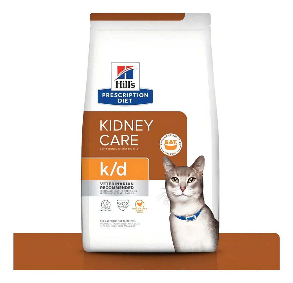 Alimento Hill's Prescription Diet Kidney Care Feline K/d Para Gato Adulto De Raza Mediana Sabor Pollo
