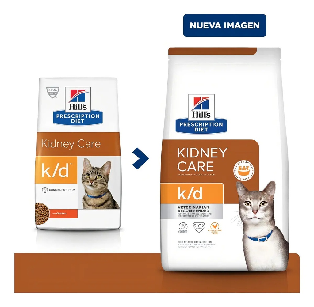 Alimento Hill's Prescription Diet Kidney Care Feline K/d Para Gato Adulto De Raza Mediana Sabor Pollo