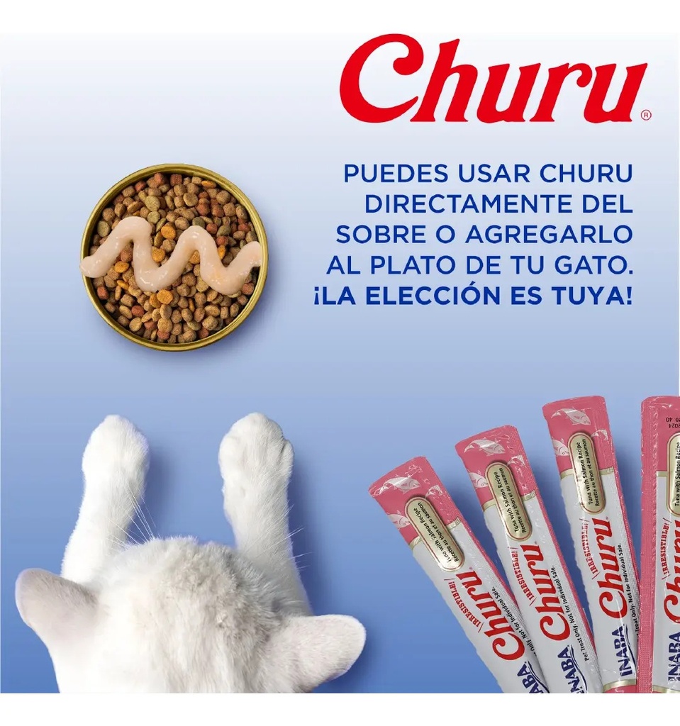 Snack Cremoso Churu De Atún Para Gatos 4 Tubos