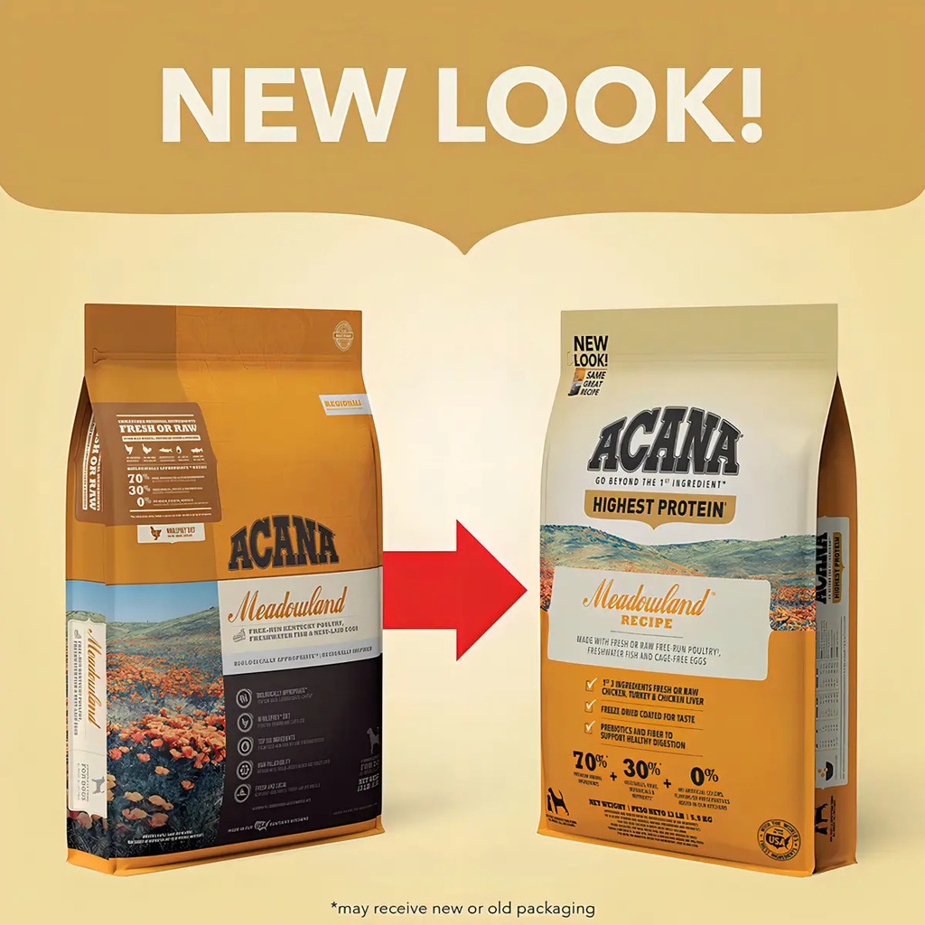 Alimento Perro Acana Dog Meadowland 11kg. Super Premium