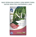 Alimento Seco Gato Adulto Castrado Farmina N&d Spirulina Cerdo Goji 1.5kg