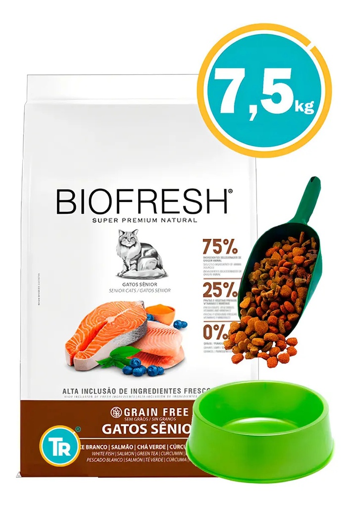 Alimento Super Premium Biofresh Gato Senior Pescado 7,5 Kg