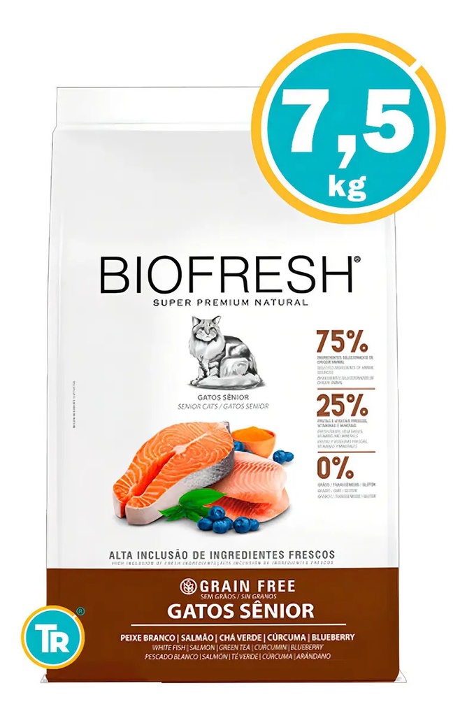 Alimento Super Premium Biofresh Gato Senior Pescado 7,5 Kg