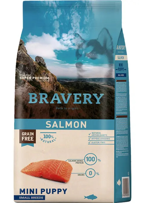 Bravery Salmón Mini Puppy Cachorro Raza Pequeña 7 Kg