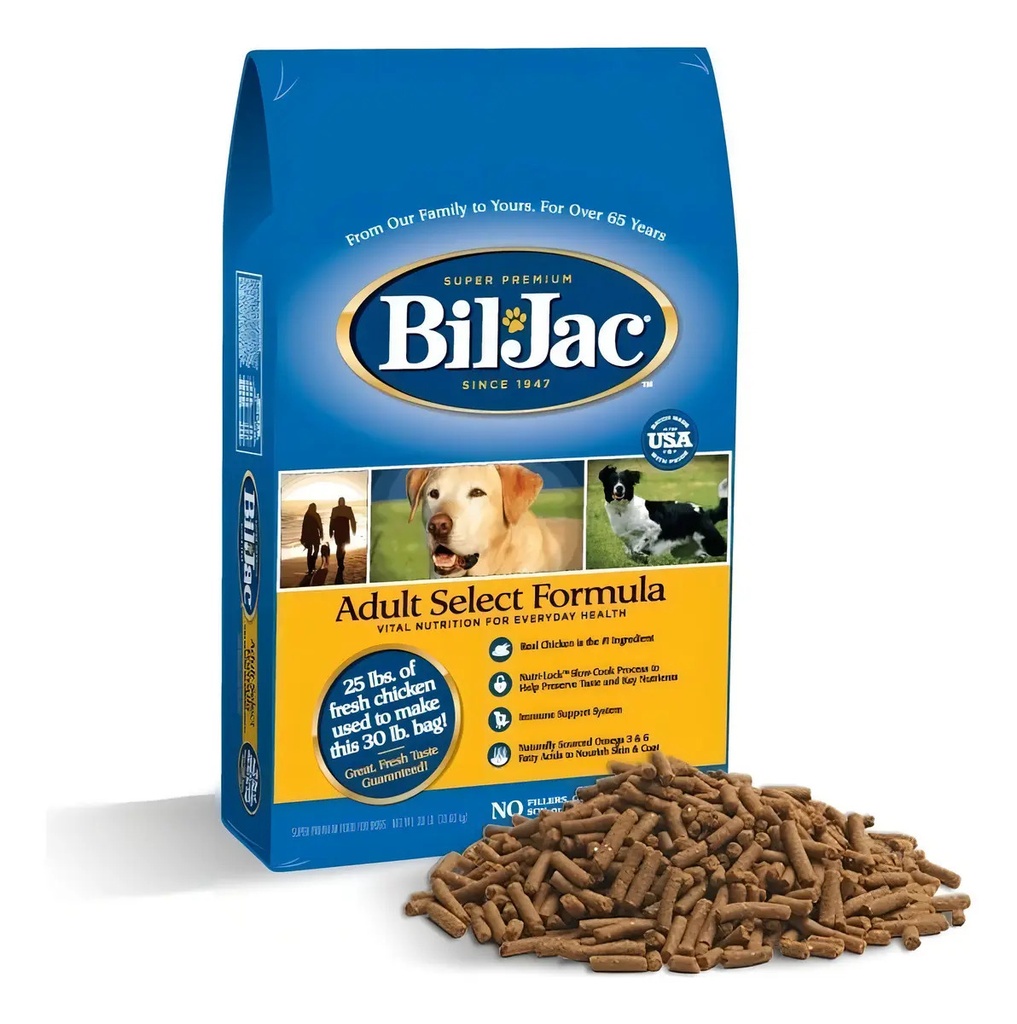 Alimento Seco Bil-jac Select Formula Pollo Para Perro Adulto Raza Mediana 13,6 Kg