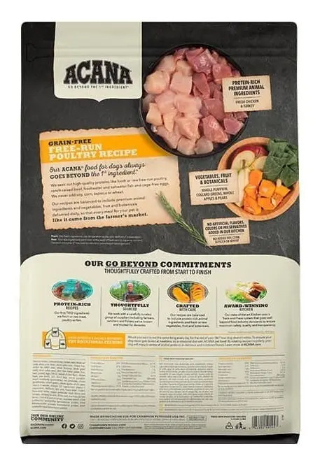 Alimento Acana Free-run Poultry Formula Para Perro Todas Las Edades De Raza Grande Sabor Mezcla