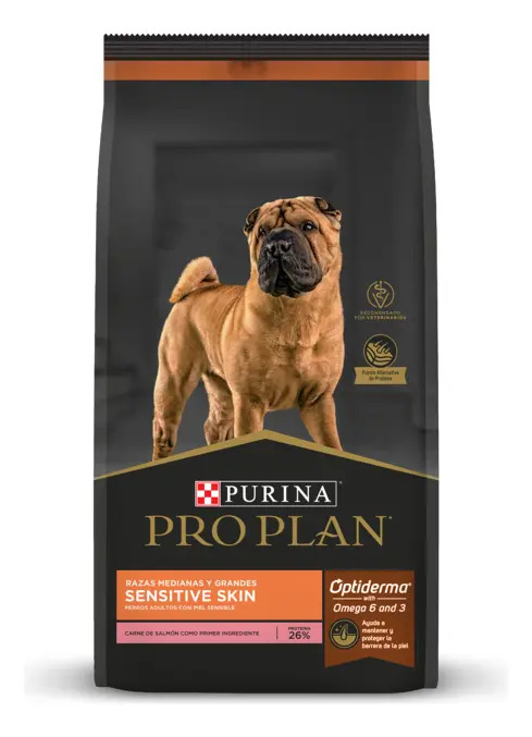 Pro Plan Sensitive Skin Perro Adult Raza Med Gde Salmón 12kg