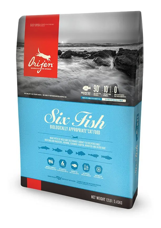 Alimento Orijen Six Fish Para Perro Todas Las Edades Los Tamaños Sabor Pescado En Bolsa De 5.9kg