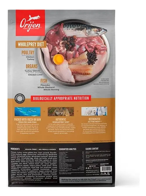Alimento Seco Orijen Para Cachorros Sabor Pollo Pescado 10.6 Kg