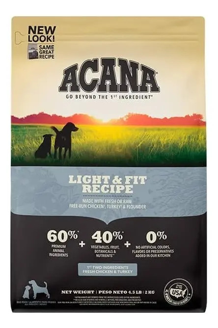Acana Heritage Light & Fit Perro Adulto Sabor Pollo 11 Kg Proteínas