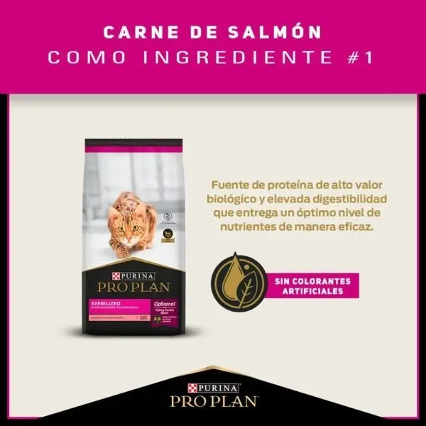 Nuevo Pro Plan Sterilized Gato Adulto 3 Kg (salmon)
