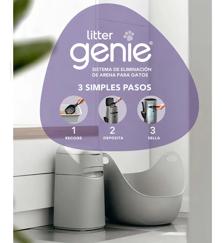 Bote Litter Genie Plus Basurero Para Arena Sanitaria