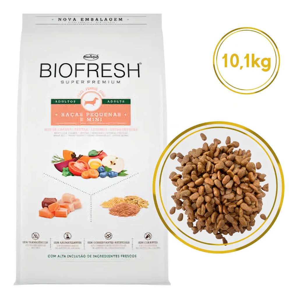 Alimento Seco Biofresh Super Premium Adulto Raza Pequeña 10.1kg Carne Frutas Vegetales