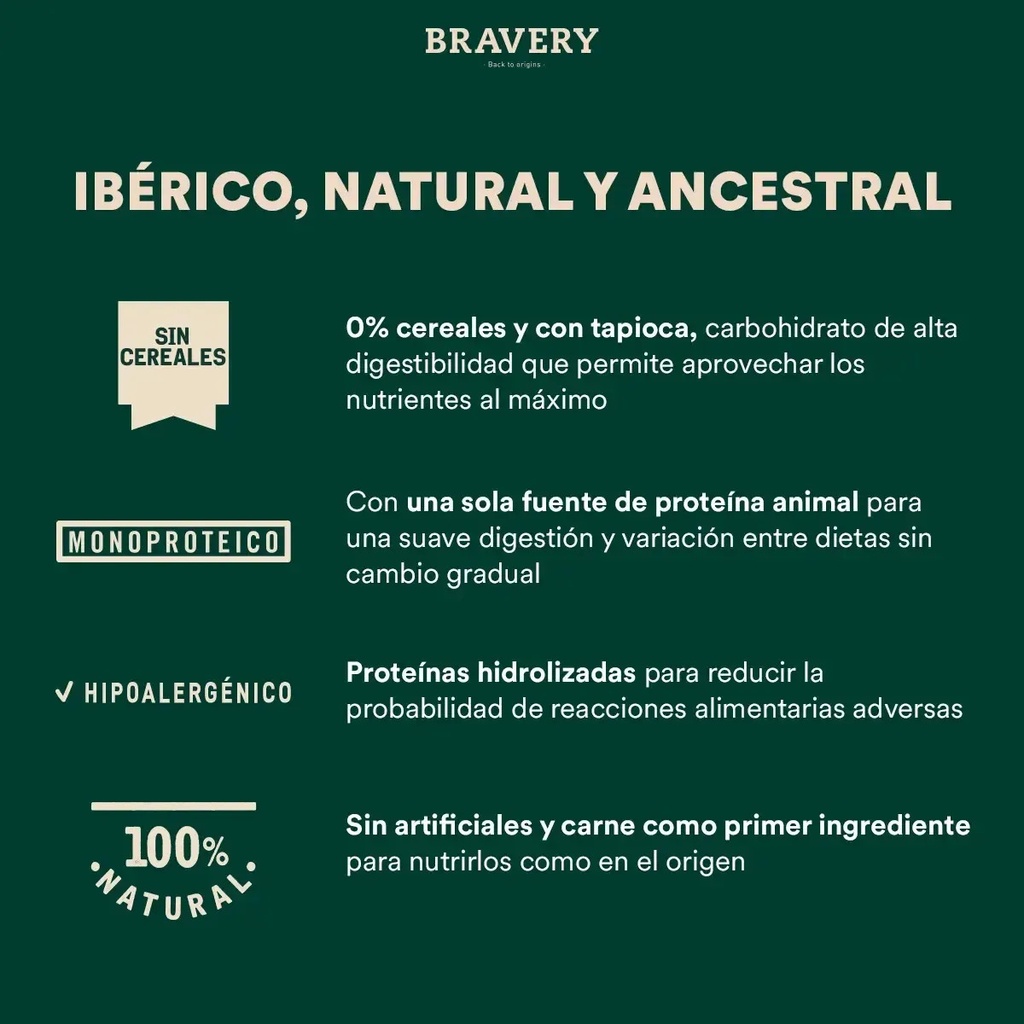 Alimento Bravery Salmón Perro Adulto Raza Mediana Y Grande 12 Kg
