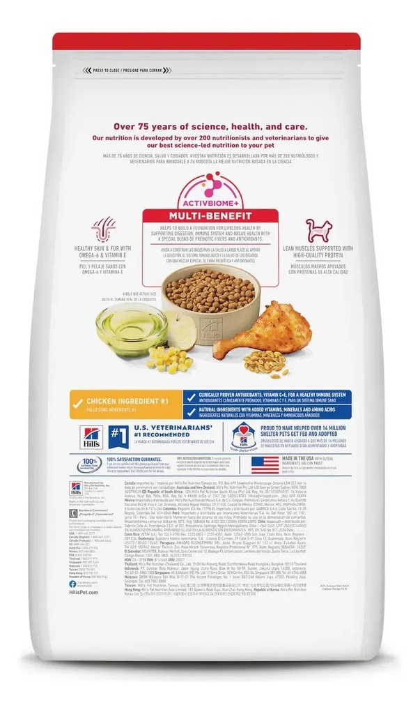 Alimento Seco Hill's Science Diet Para Gato Adulto Sabor Pollo De 7.3 Kg