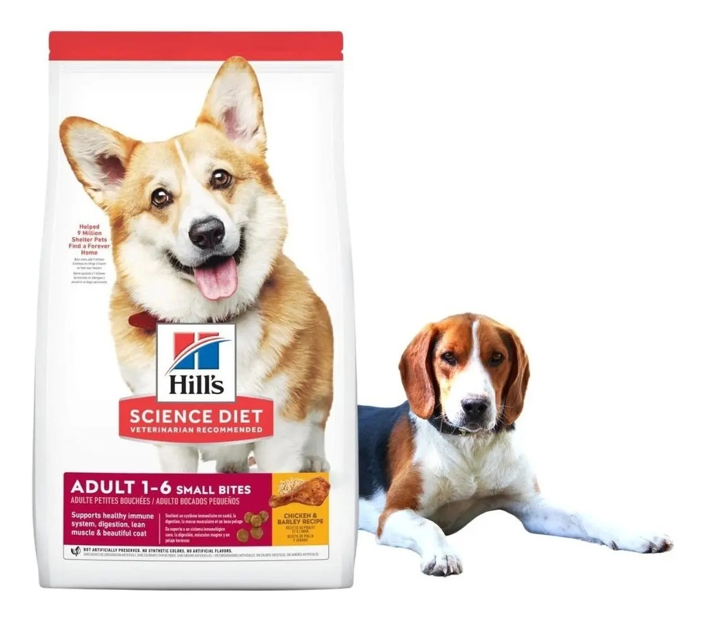 Alimento Hill's Science Diet Small Bites Para Perro Adulto De Raza Pequeña Sabor Pollo Y Cebada En Bolsa De 6.8 Kg
