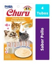 Snack Para Gatos Churu Sabor Pollo Con Queso 56g 4un