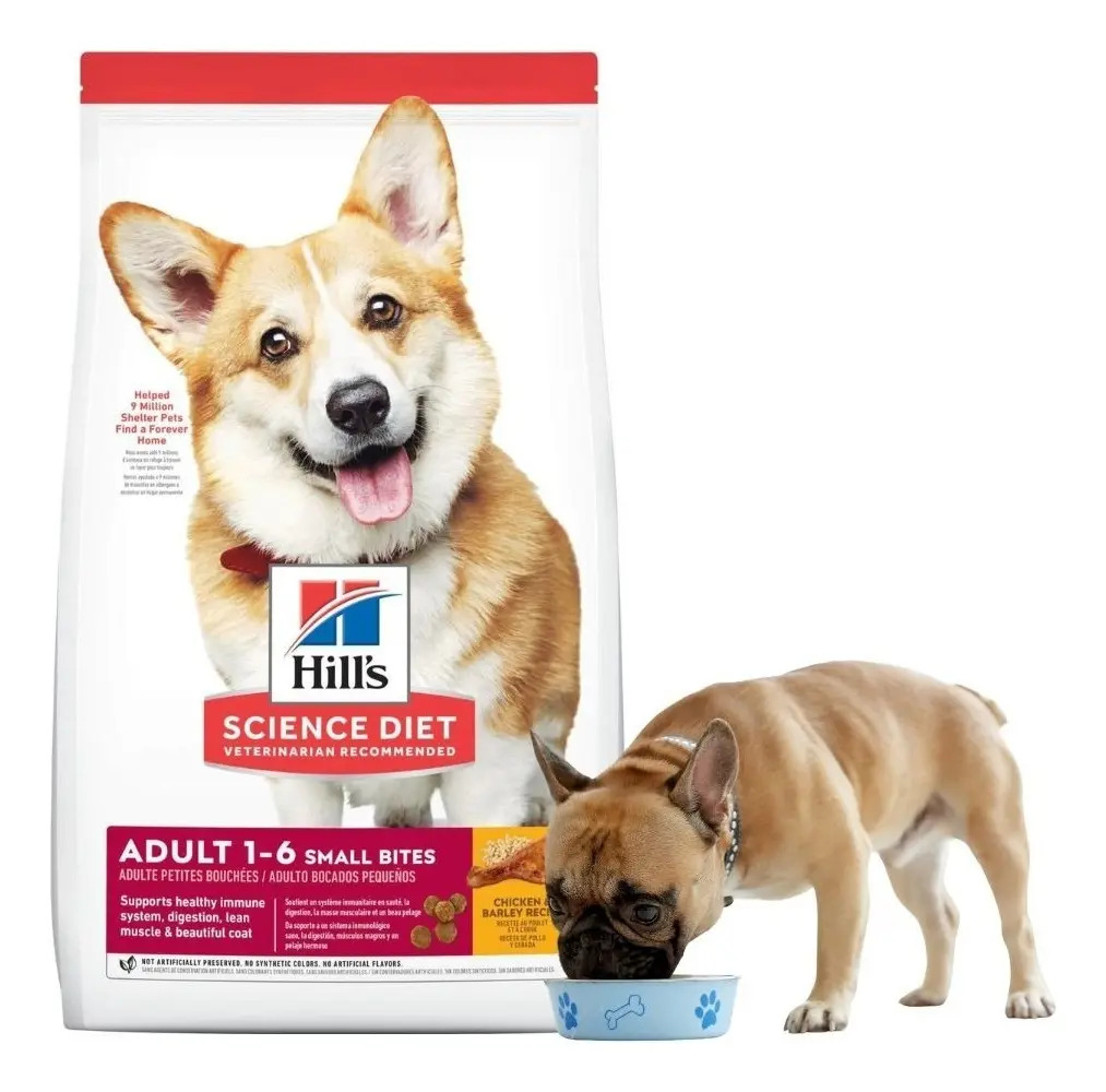 Alimento Hill's Science Diet Small Bites Para Perro Adulto De Raza Pequeña Sabor Pollo Y Cebada En Bolsa De 6.8 Kg