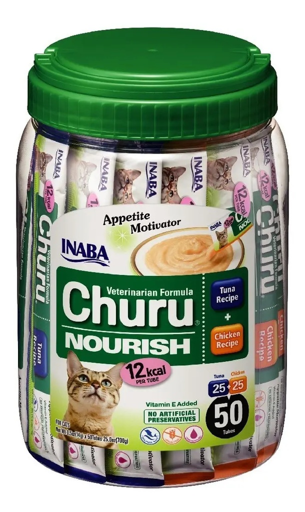 Churu Nourish Estimulante Del Apetito 50 Tubos Para Gatos Inaba