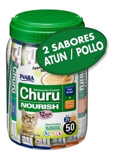Churu Nourish Estimulante Del Apetito 50 Tubos Para Gatos Inaba