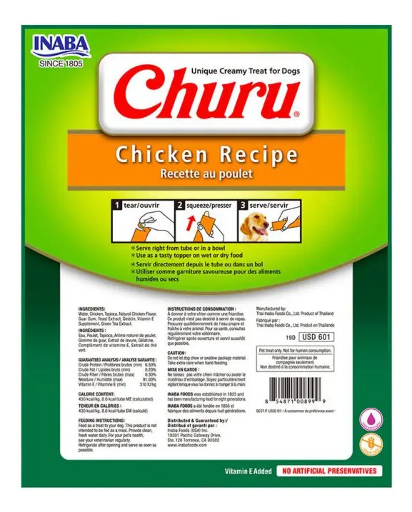 Churu Perro De Pollo 20g X8 Tubos