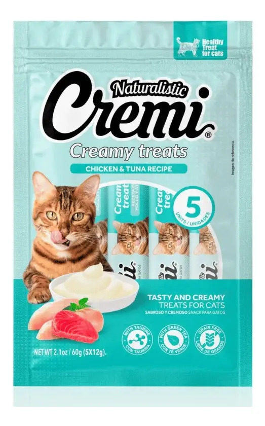 Snack Gatos - Cremi Pollo & Atún 60 Grs. Naturalistic