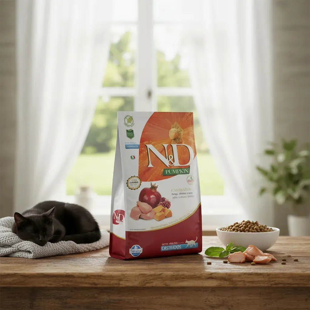 Farmina N&d Alimento Seco Para Gato Castrado Sabor Pollo Y Calabaza 7.5 Kg