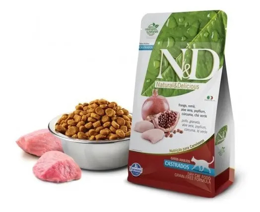 N&d Prime Pollo Granada Gato Adulto Castrado Saco 1,5kg