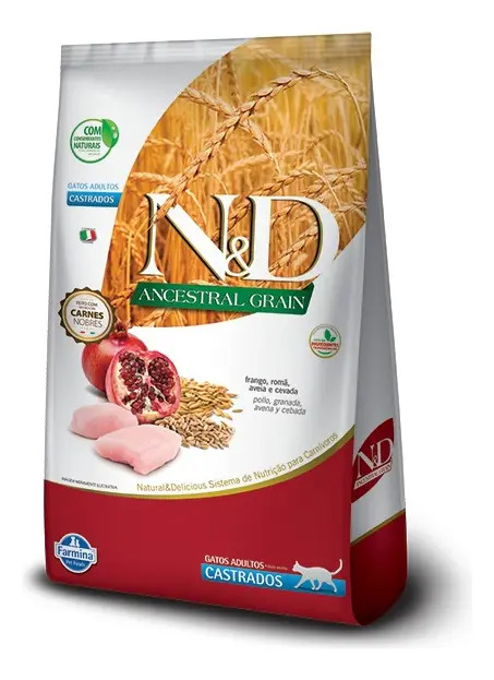 Alimento Seco N&d Ancestral Grain Para Gato Adulto Esterilizado Pollo Y Granada 1.5 Kg