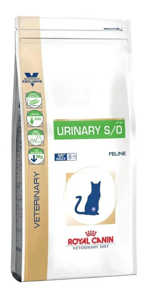Alimento Royal Canin Veterinary Diet Feline Urinary S/o Lp 34 Para Gato Adulto Sabor Mix En Bolsa De 7.5 kg