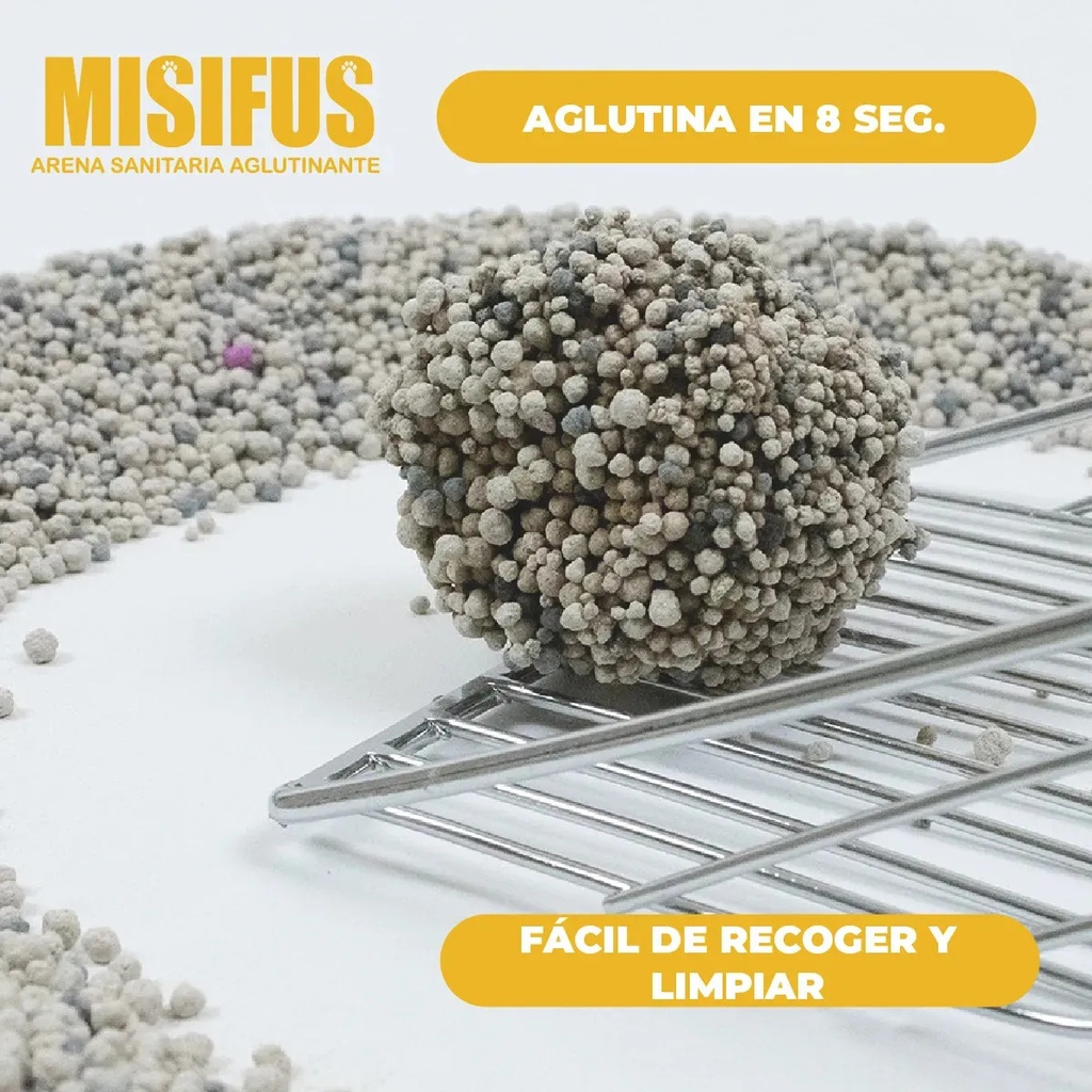 Arena Sanitaria Aglutinante Misifus 20kg Limón