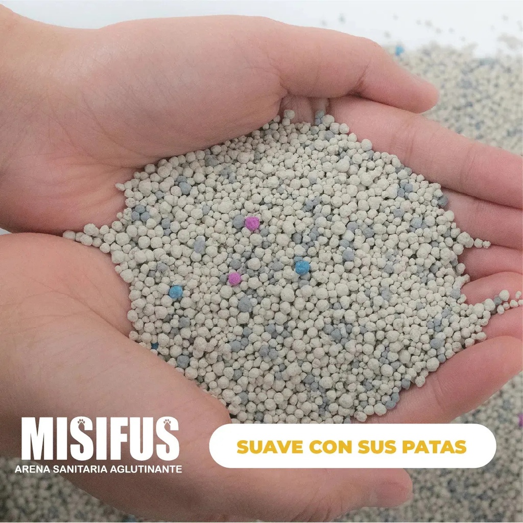 Arena Sanitaria Aglutinante Misifus 20kg Limón