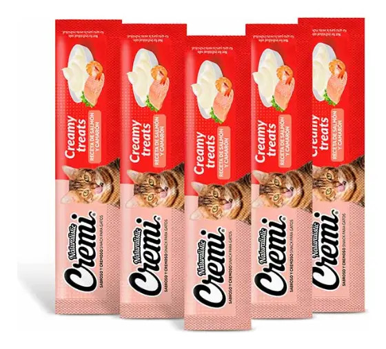 Caja De Snack Para Gatos Salmon Atun Y Camaron Cremi Naturalistic