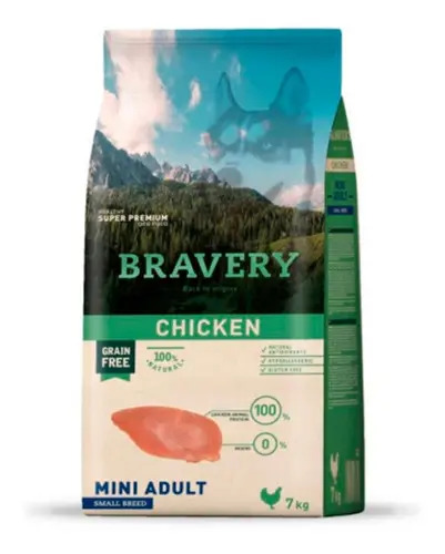 Bravery Mini Adult Perro Adulto Pequeña Pollo 7 Kg