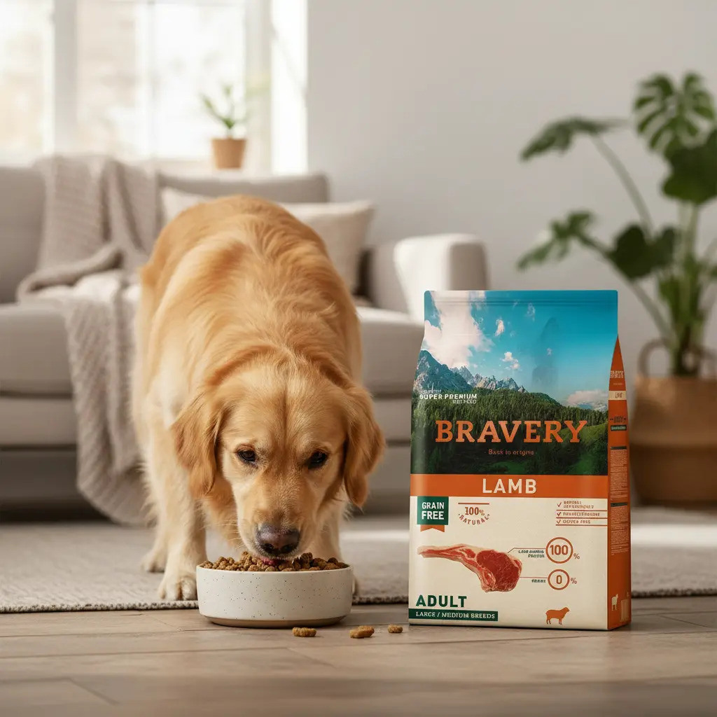Alimento Bravery Super Premium Para Perro Adulto De Raza Mediana Y Grande Sabor Cordero De 12 Kg